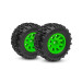 2 Roues avant Sledgehammer - Vert - TRAXXAS 10771-GRN