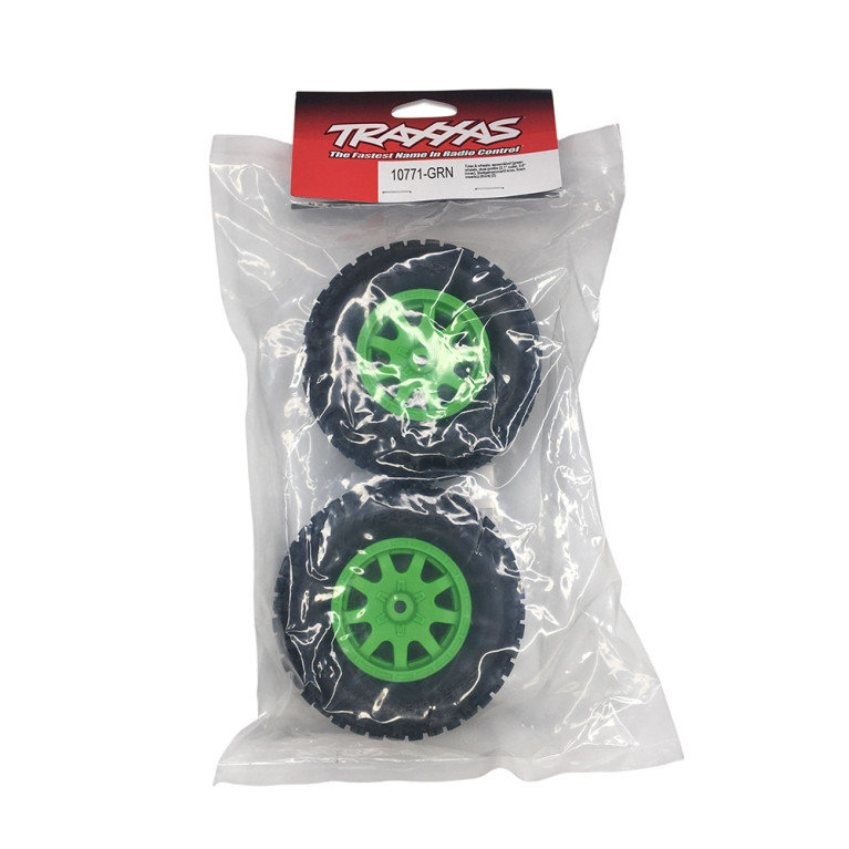 2 Roues avant Sledgehammer - Vert - TRAXXAS 10771-GRN
