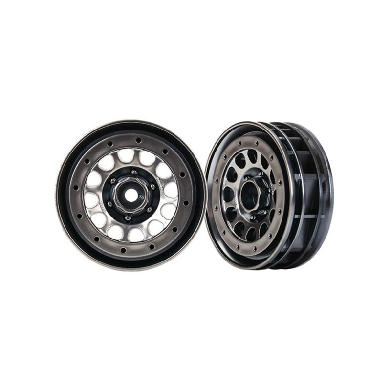 Jantes Beadlock Method - Chromées Noires - TRAXXAS 8173