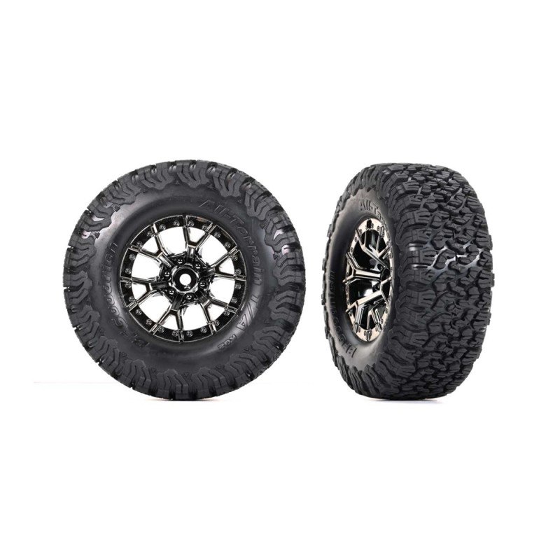 Roues arrière Ford Raptor R avec pneus BFG - TRAXXAS 10187-BLKCR