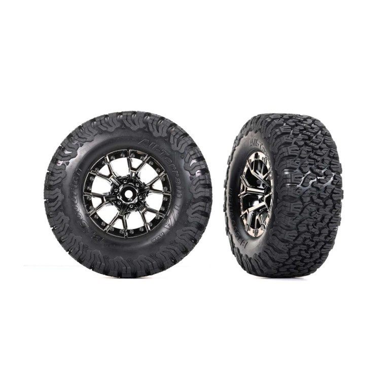Roues arrière Ford Raptor R avec pneus BFG - TRAXXAS 10187-BLKCR