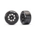 2 Roues avant pneus slick (durs) - Mini Rally - TRAXXAS 10876-BLK