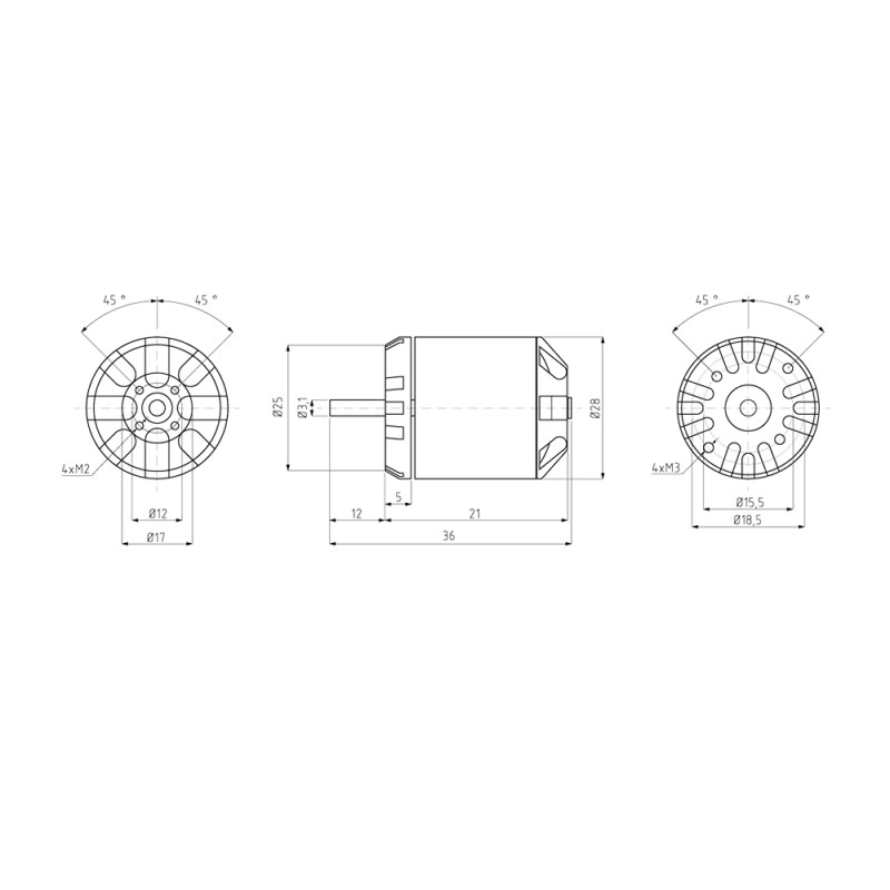 Combo moteur C2822-1400 + ESC R-20B 20A - KAVAN KAV30.0104C