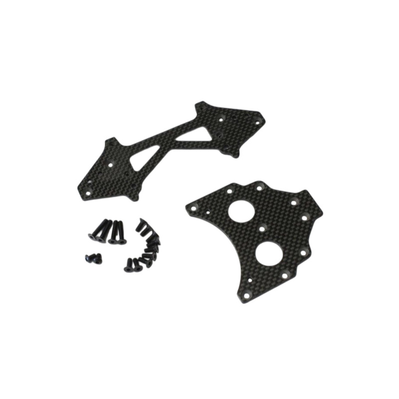 Plaque arrière longue 273mm carbone - KYOSHO SCW022B