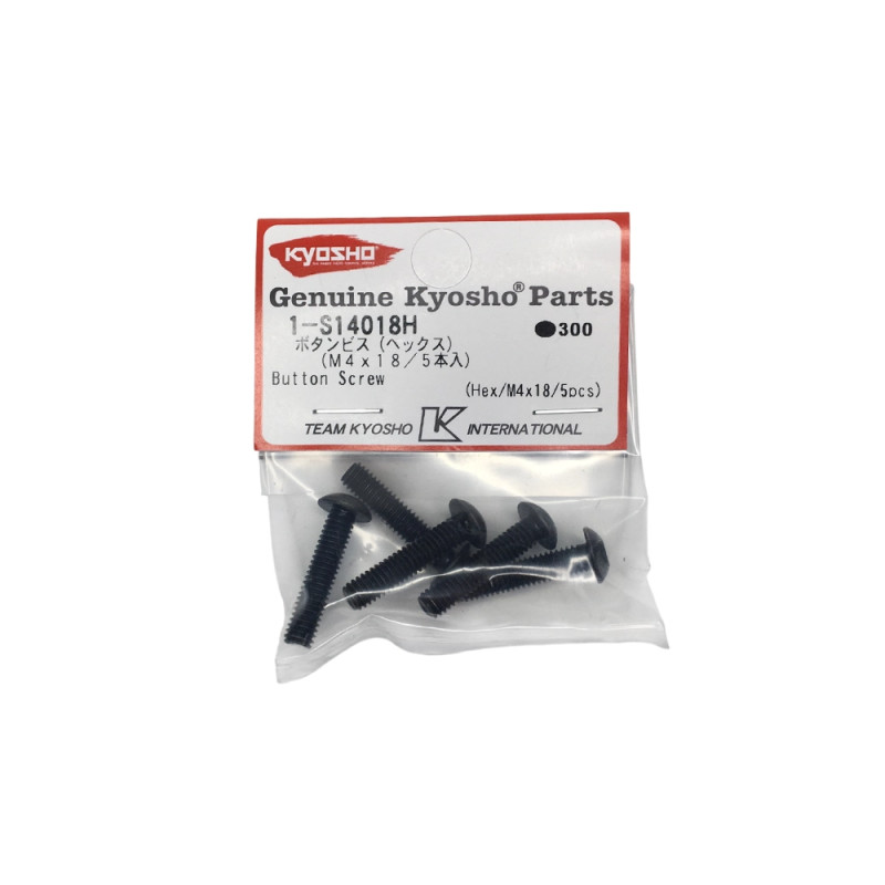 5 Vis à tête ronde - M4x18mm - KYOSHO 1-S14018H