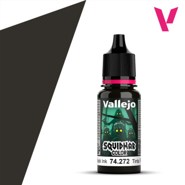 Pitch Black Ink - 18ml Squidmar Color - VALLEJO 74.272