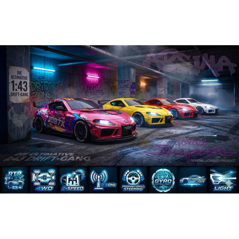 Toyota Supra drift 4x4 RTR - 1/43 - ABSIMA