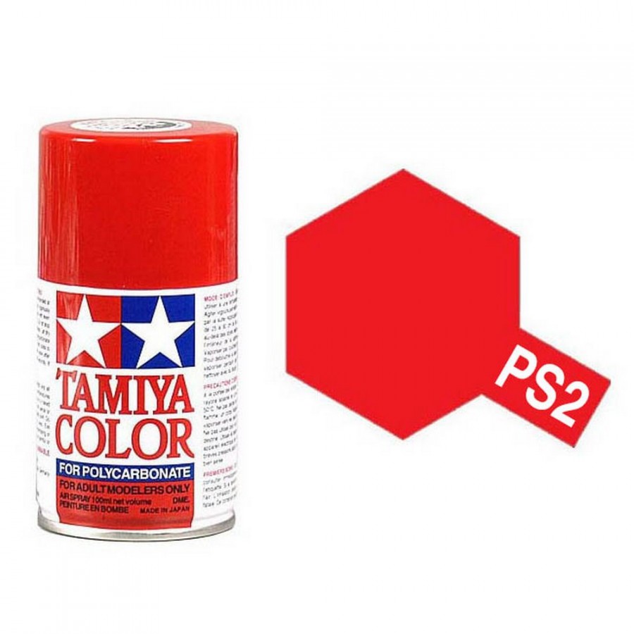 Rouge Polycarbonate Spray de 100ml-TAMIYA PS2