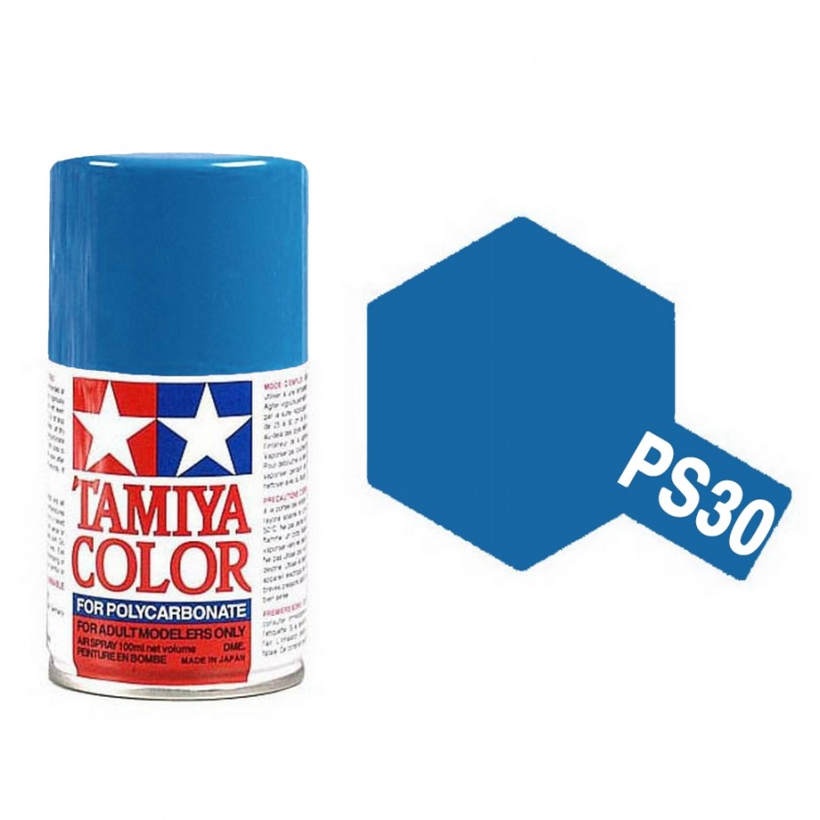 Bleu Brillant Polycarbonate Spray de 100ml-TAMIYA PS30