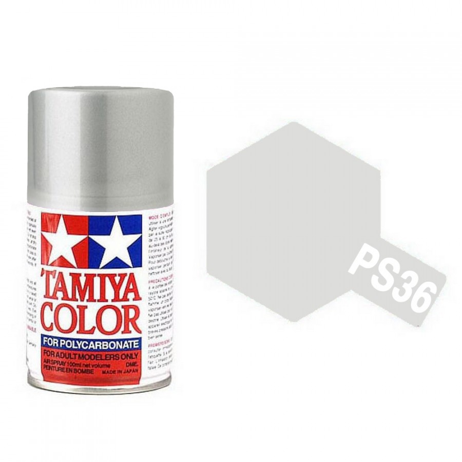 "Argent" translucide Polycarbonate Spray de 100ml-TAMIYA PS36