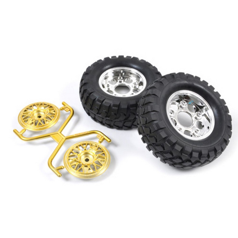 2 Roues Crawler "BBS - Or" - Hexa 12 mm - 1/10 1/12 - TAMIYA 54484