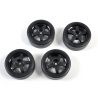 4 Roues à 5 branches noires Drift 26 mm - Hexa 12 mm - 1/10 1/12 - TAMIYA 9400564