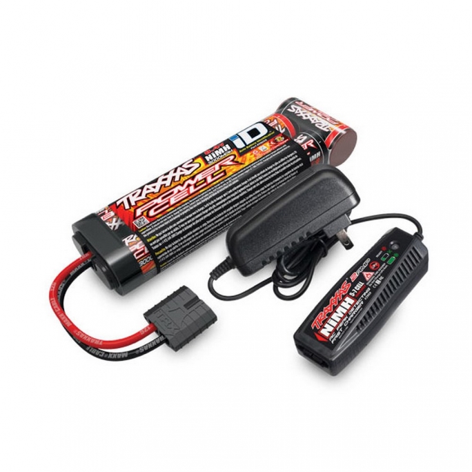 Pack Chargeur 2A + Ni-Mh 8.4V 3000mAh-TRAXXAS 2983G
