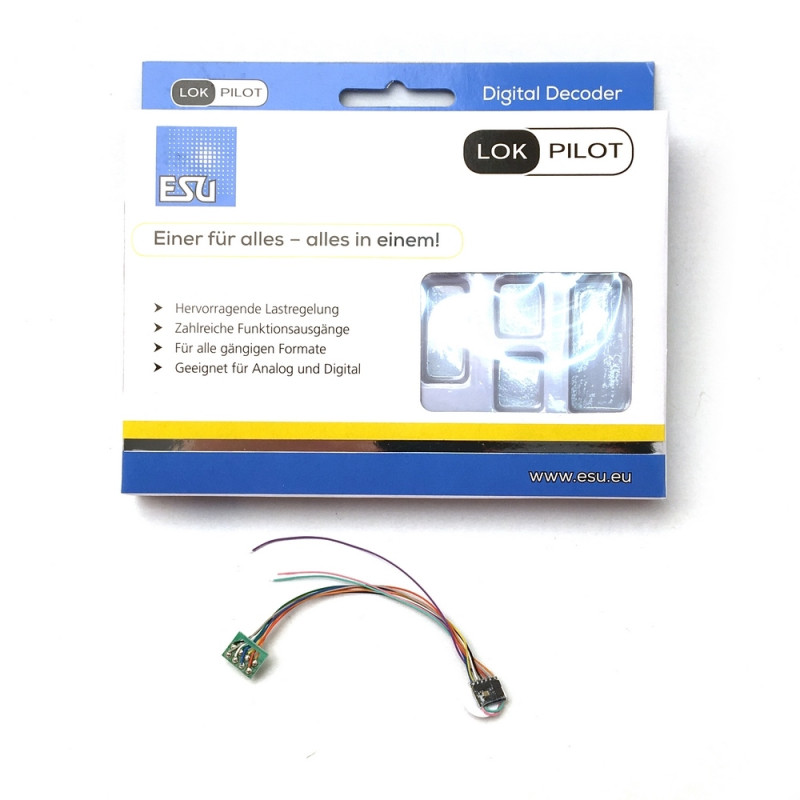 Décodeur digital micro 8 pôles, NEM652 lokpilot V5 -H0 1/87- ESU59820 Décodeur digital micro 8 pôles, NEM652 lokpilot V5 -H0 1/87- ESU59820