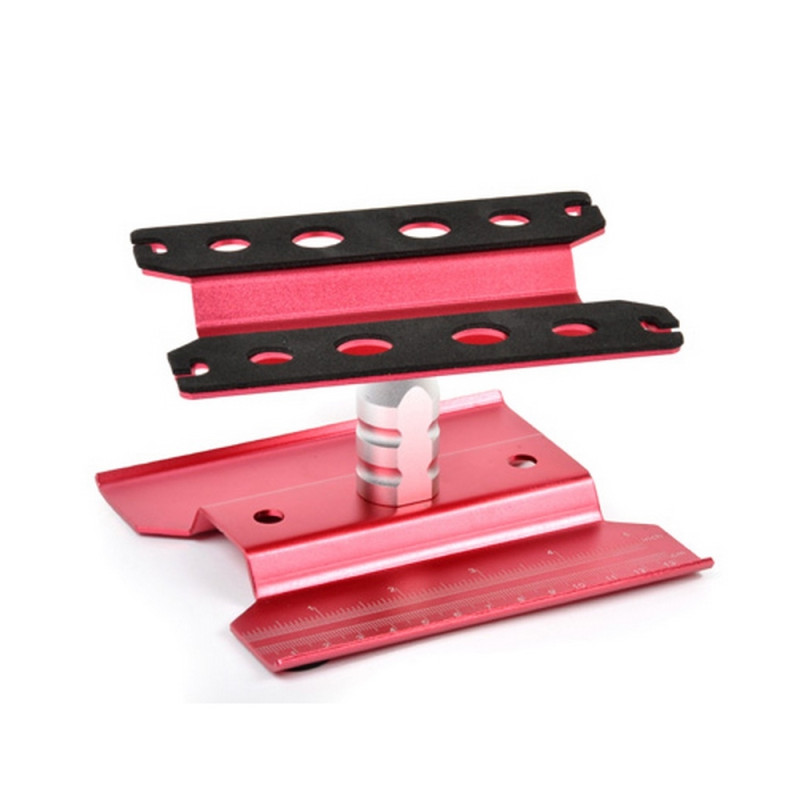 Support de maintenance Alu - Rotatif / Rouge - 1/8 1/10 - T2M T422548