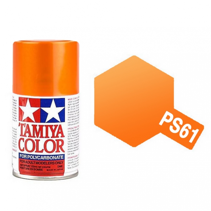 Orange Métallisé Polycarbonate Spray de 100ml-TAMIYA PS61